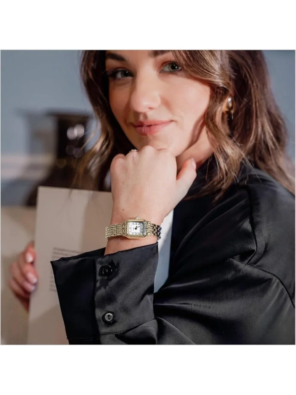 Women's Gold 20mm Quartz Analogue Display and Alloy Strap Ladies Wrist Watches